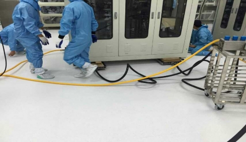 大型高端电子设备搬运都在用气垫搬运工具车